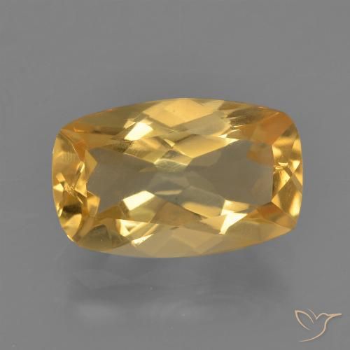 2.68ct Natural Laranja claro-dourado Citrino, Almofada, VVS-VS