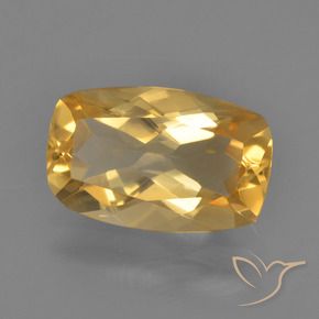 Citrino Laranja claro-dourado Natural 2.68ct, Almofada, VVS-VS