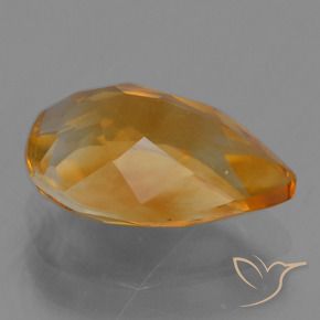 Citrino Laranja Profundo-Ouro Natural 2.06ct, Formato de pêra, VS