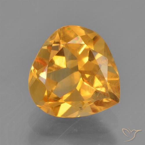 1.72ct Natural Laranja-Ouro Citrino, Formato de pêra, VS