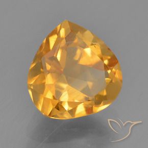 Citrino Laranja-Ouro Natural 1.72ct, Formato de pêra, VS