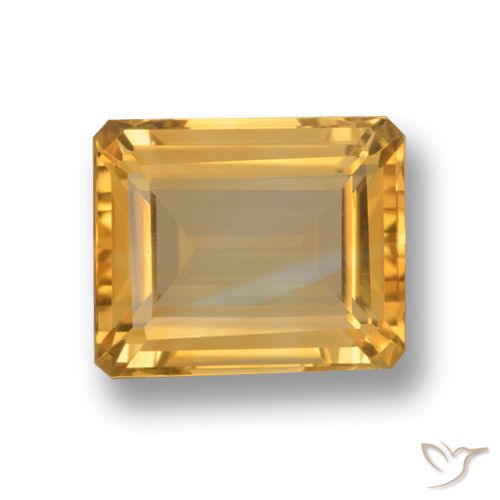 4.89ct Natural Laranja-Ouro Citrino, Corte Esmeralda, VVS-VS