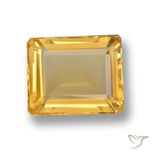 4.74ct Natural Ouro Citrino, Corte Esmeralda, VVS