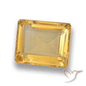 Citrino Ouro Natural 4.74ct, Corte Octógono / Esmeralda, VVS