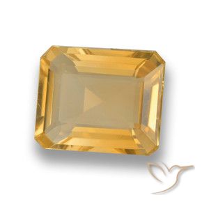 Citrino ouro médio Natural 3.81ct, Corte Octógono / Esmeralda, VVS