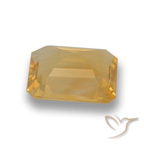 Citrino ouro médio Natural 3.81ct, Corte Octógono / Esmeralda, VVS