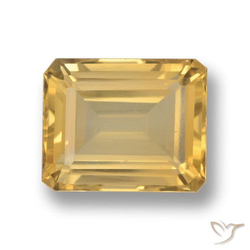 4.46ct Natural ouro médio Citrino, Corte Esmeralda, VVS-VS