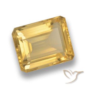 Citrino ouro médio Natural 4.46ct, Corte Octógono / Esmeralda, VVS-VS
