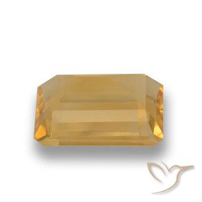 Citrino Laranja claro-dourado Natural 3.20ct, Corte Octógono / Esmeralda, VVS-VS