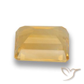 Citrino ouro médio Natural 4.43ct, Corte Octógono / Esmeralda, VVS