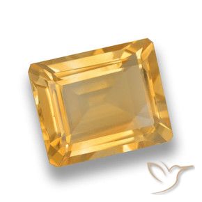 Citrino Laranja claro-dourado Natural 4.21ct, Corte Octógono / Esmeralda, VVS-VS
