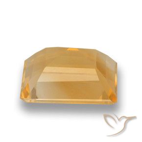 Citrino Laranja claro-dourado Natural 4.21ct, Corte Octógono / Esmeralda, VVS-VS