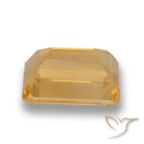 Citrino ouro médio Natural 4.31ct, Corte Octógono / Esmeralda, VVS-VS