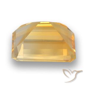 Citrino Laranja-dourado médio-claro Natural 4.01ct, Corte Octógono / Esmeralda, VVS