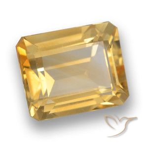 Citrino Laranja-dourado médio-claro Natural 4.24ct, Corte Octógono / Esmeralda, VVS-VS
