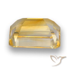 Citrino Laranja-dourado médio-claro Natural 4.24ct, Corte Octógono / Esmeralda, VVS-VS