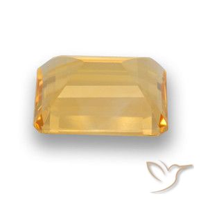 Citrino Laranja-dourado médio-claro Natural 3.85ct, Corte Octógono / Esmeralda, VVS
