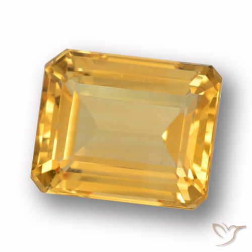 4.64ct Natural Laranja-dourado médio-claro Citrino, Corte Esmeralda, VVS-VS