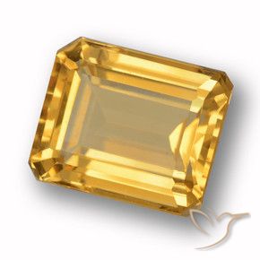 Citrino Laranja-dourado médio-claro Natural 4.64ct, Corte Octógono / Esmeralda, VVS-VS