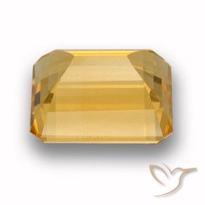 Citrino Laranja-dourado médio-claro Natural 4.64ct, Corte Octógono / Esmeralda, VVS-VS