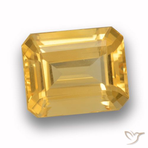 4.06ct Natural Ouro Citrino, Corte Esmeralda, VVS-VS