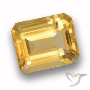 Citrino Ouro Natural 4.06ct, Corte Octógono / Esmeralda, VVS-VS
