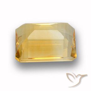 Citrino ouro médio Natural 3.99ct, Corte Octógono / Esmeralda, VVS