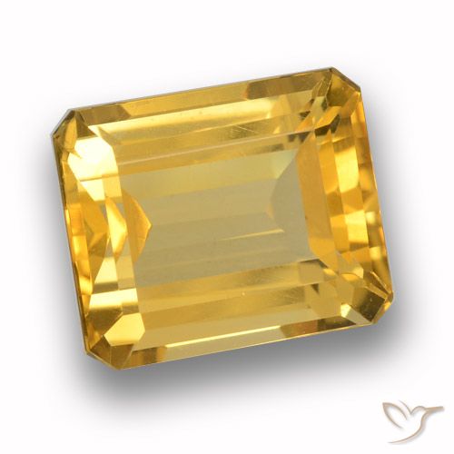 4.66ct Natural ouro médio Citrino, Corte Esmeralda, VVS-VS