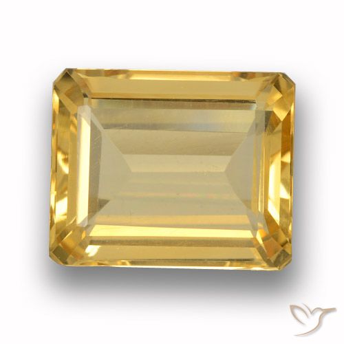 4.10ct Natural ouro médio Citrino, Corte Esmeralda, VVS-VS