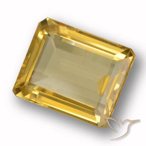 Citrino ouro médio Natural 4.10ct, Corte Octógono / Esmeralda, VVS-VS