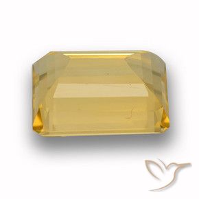 Citrino ouro médio Natural 4.10ct, Corte Octógono / Esmeralda, VVS-VS