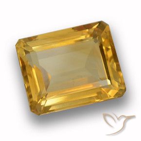 Citrino ouro médio Natural 4.09ct, Corte Octógono / Esmeralda, VVS
