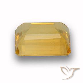 Citrino ouro médio Natural 4.09ct, Corte Octógono / Esmeralda, VVS