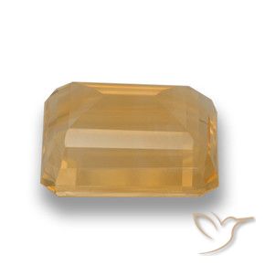 Citrino Laranja-dourado médio-claro Natural 4.27ct, Corte Octógono / Esmeralda, VVS-VS