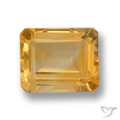 4.27ct Natural Laranja-Ouro Citrino, Corte Esmeralda, VVS-VS