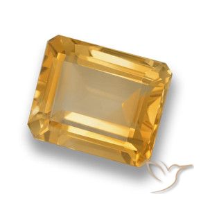 Citrino Laranja-Ouro Natural 4.27ct, Corte Octógono / Esmeralda, VVS-VS