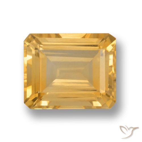 4.05ct Natural ouro médio Citrino, Corte Esmeralda, VVS-VS