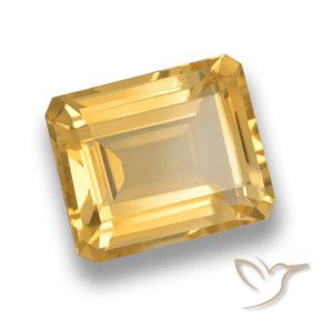 Citrino ouro médio Natural 4.05ct, Corte Octógono / Esmeralda, VVS-VS