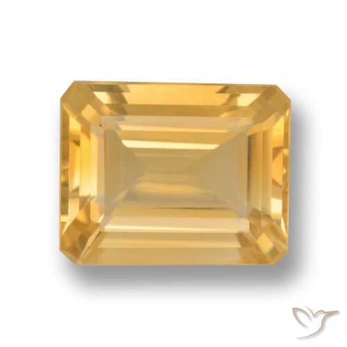 3.80ct Natural Ouro Citrino, Corte Esmeralda, VVS-VS