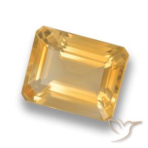 Citrino Ouro Natural 3.80ct, Corte Octógono / Esmeralda, VVS-VS