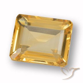 Citrino ouro médio Natural 4.38ct, Corte Octógono / Esmeralda, VVS