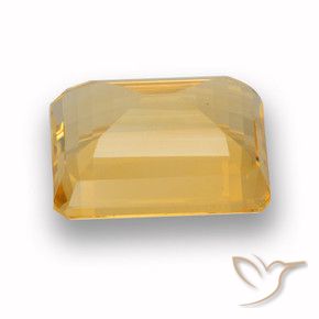 Citrino ouro médio Natural 4.38ct, Corte Octógono / Esmeralda, VVS