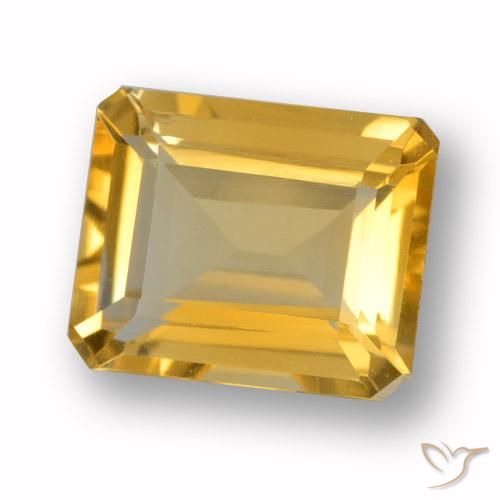 3.76ct Natural Laranja-Ouro Citrino, Corte Esmeralda, VVS