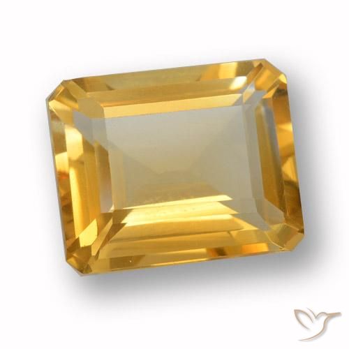 Citrino Laranja-Ouro Natural 3.76ct, Corte Octógono / Esmeralda, VVS