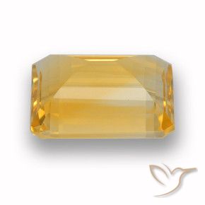 Citrino ouro médio Natural 4.03ct, Corte Octógono / Esmeralda, VVS-VS