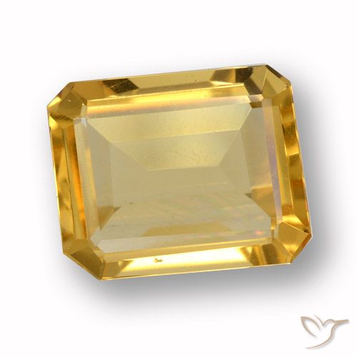 3.37ct Natural Ouro Citrino, Corte Esmeralda, VVS-VS