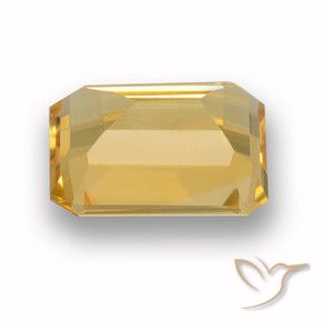 Citrino Ouro Natural 3.37ct, Corte Octógono / Esmeralda, VVS-VS