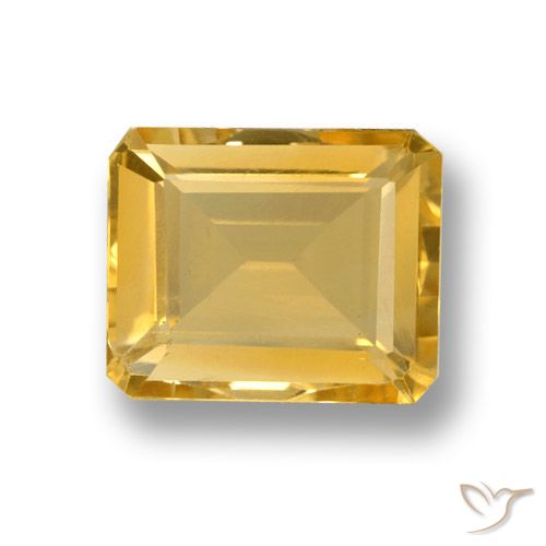 4.27ct Natural Ouro Citrino, Corte Esmeralda, VVS-VS