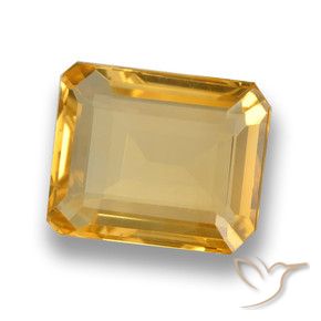 Citrino Laranja-Ouro Natural 4.10ct, Corte Octógono / Esmeralda, VVS-VS