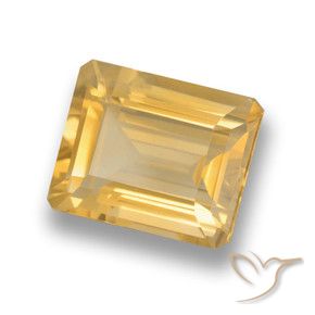 Citrino ouro médio Natural 4.20ct, Corte Octógono / Esmeralda, VVS